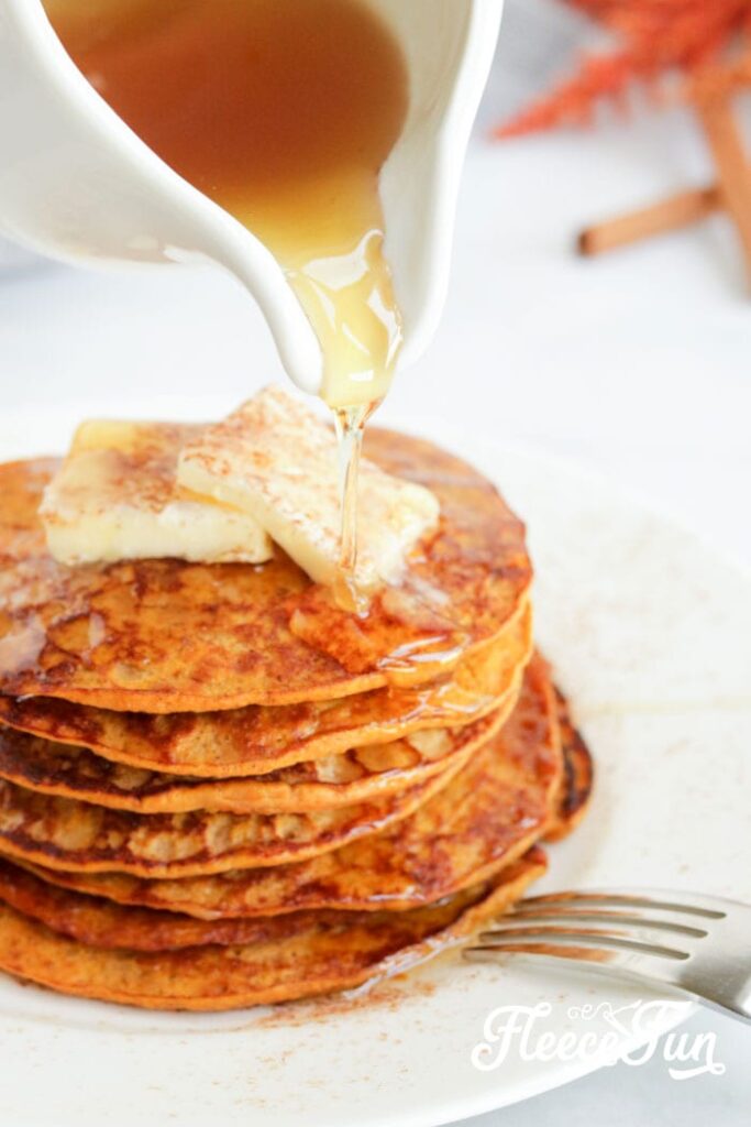 Serving the Paleo Pumpkin Pancakes. Crispy edges, fluffy centers, and that warm pumpkin spice flavor—these Paleo Pumpkin Pancakes Recipe are a fall morning dream! Made without flour or sugar, they’re low-carb, filling, and so easy to whip up. This step-by-step recipe will guide you to golden stacks of autumn goodness in no time. One bite and you’ll wonder how you ever survived fall without them!