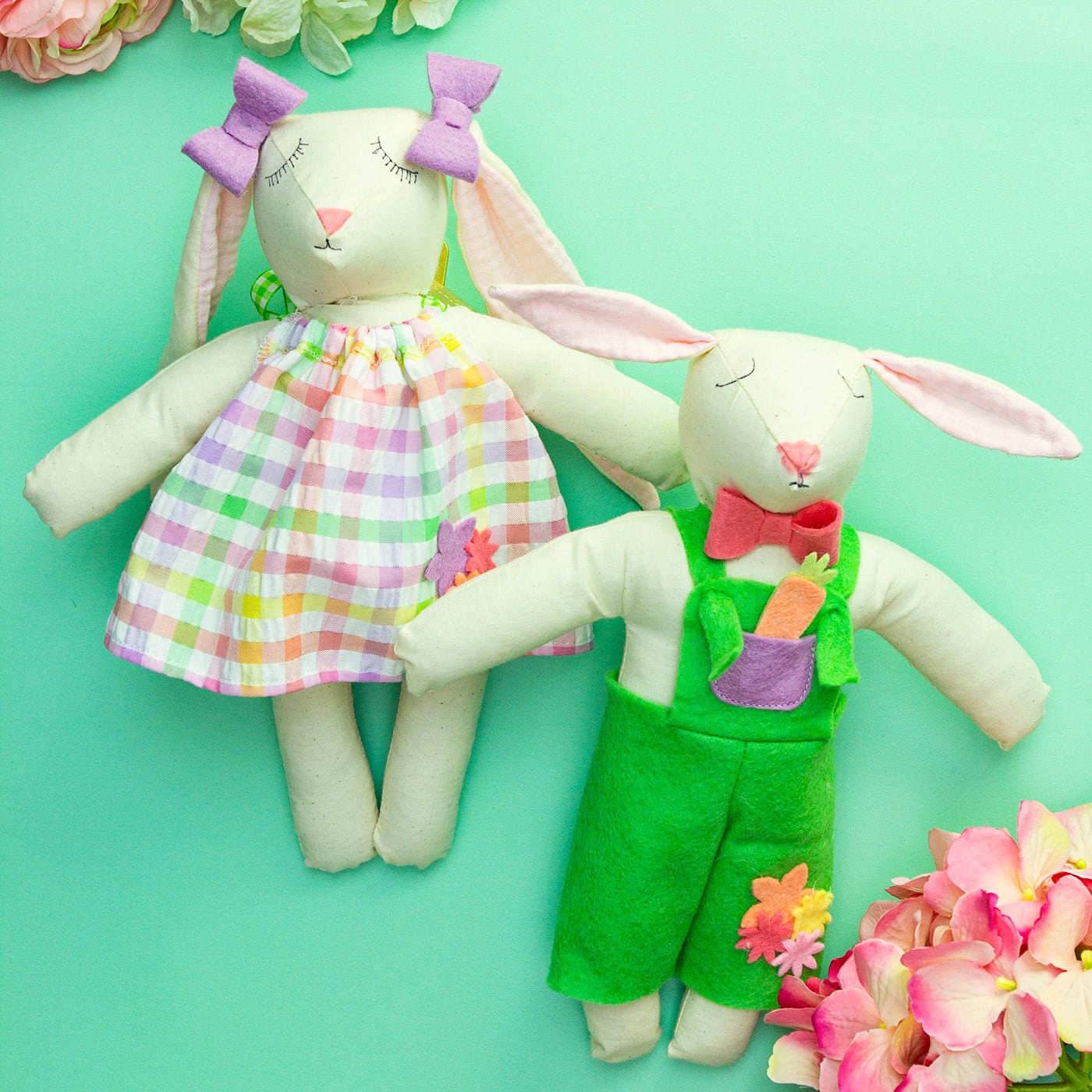 How to Sew Easter Bunny Dolls